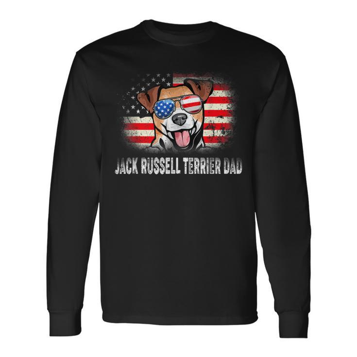Fun Jack Russell Terrier Dad American Flag Father’S Day Bbnhktp Long Sleeve T-Shirt T-Shirt