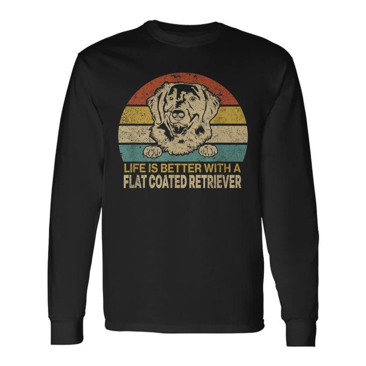 Funny Saying For Flat Coated Retriever Fans  Men Women Long Sleeve T-shirt Graphic Print Unisex