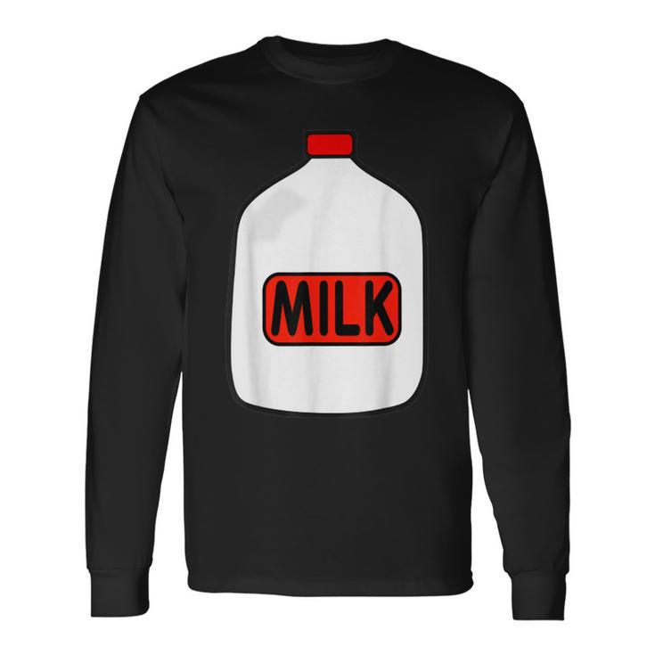 Gallon Of Milk Costume Match With Cookie Costumes Long Sleeve T-Shirt