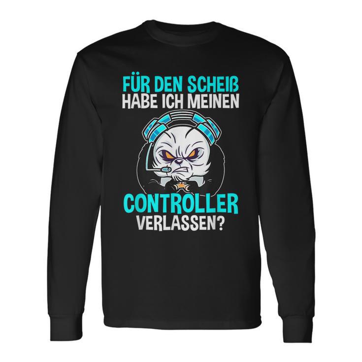 Gamer Zocker Controller Langarmshirts, Lustiger Spruch zum Zocken Geschenkideen