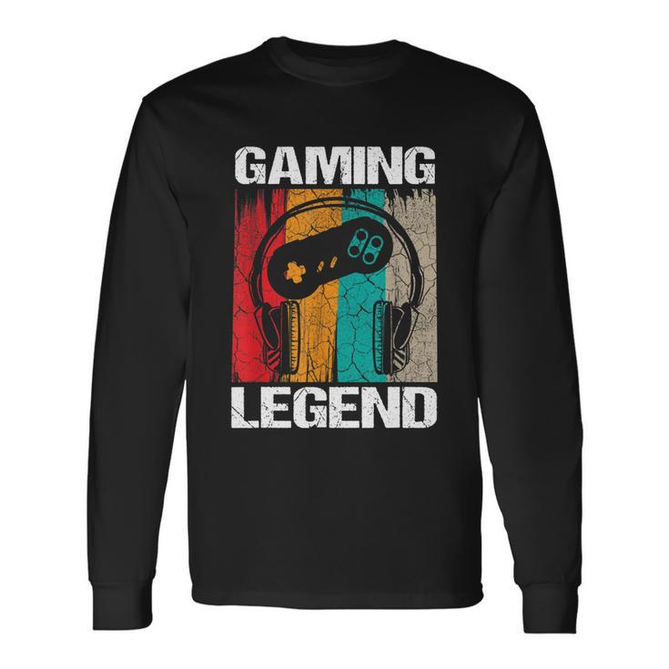 Gaming Legend Pc Gamer Video Games Boys Teenager Long Sleeve T-Shirt