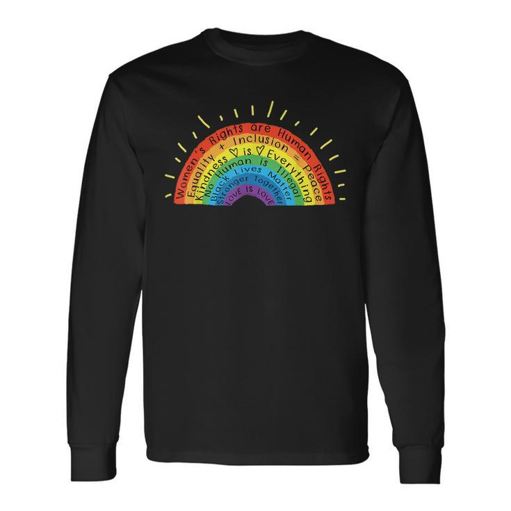 Gay Pride Human Rights Black Lives Matter Love Is Love Long Sleeve T-Shirt T-Shirt