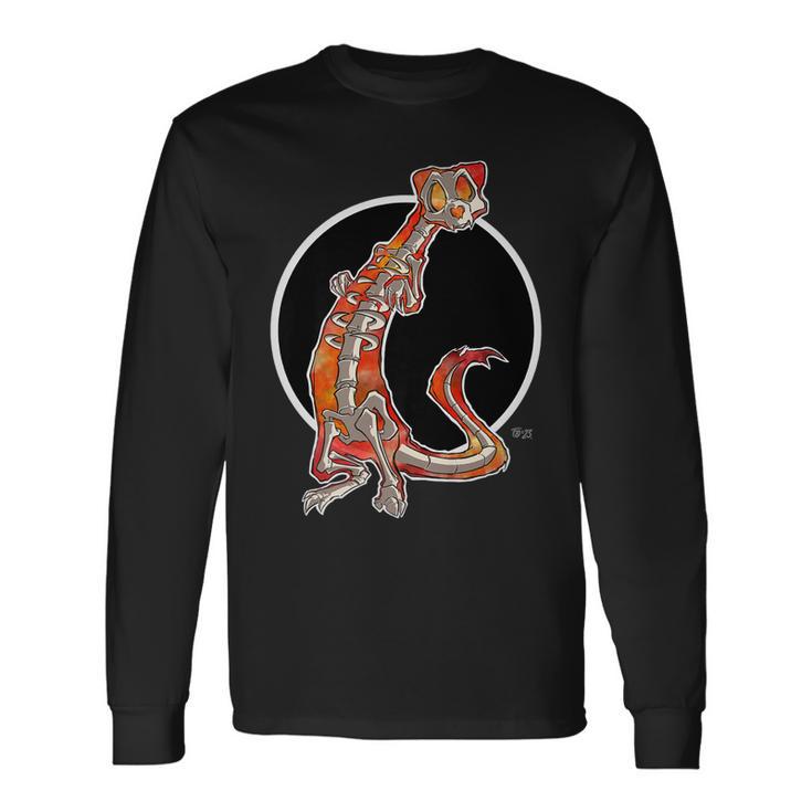 Ghost Weasel Long Sleeve T-Shirt T-Shirt | Mazezy