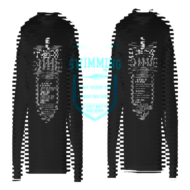 Gifts For Swimmers Swim Team Gifts Funny Swimming Funny Swim  Men Women Long Sleeve T-shirt Graphic Print Unisex