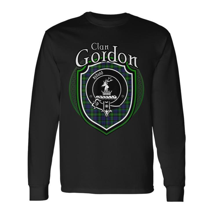 Gordon Clan Crest Scottish Clan Gordon Crest Badge Long Sleeve T-Shirt
