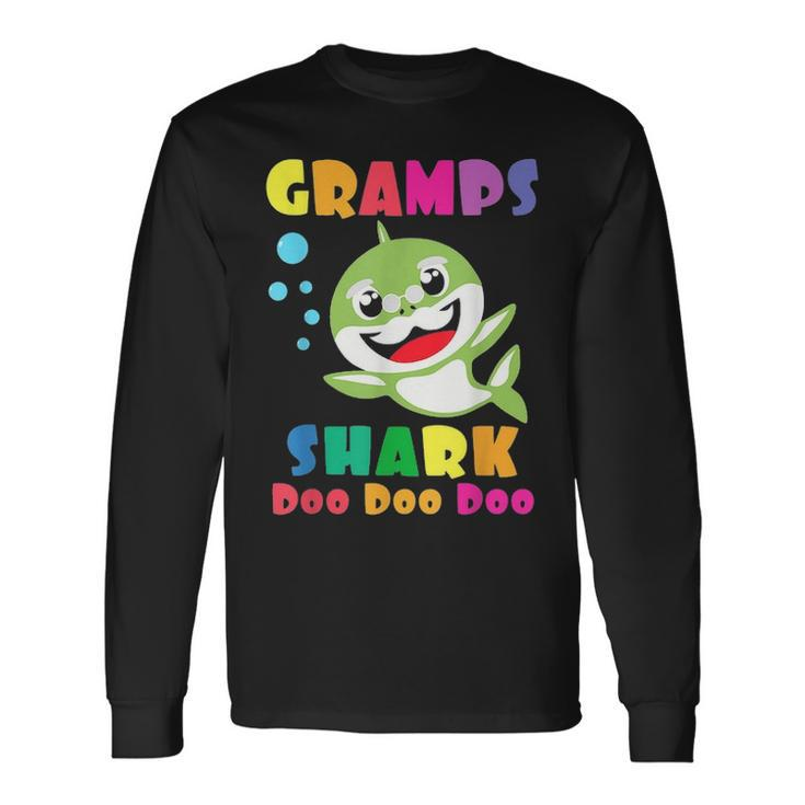 Gramps Shark Fathers Day Dad Long Sleeve T-Shirt Gifts ideas