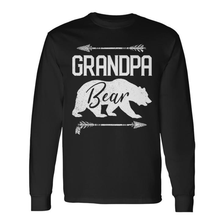 Grandpa Bear Fathers Day Papa Men Dad Best Top Long Sleeve T-Shirt