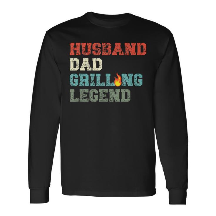 Grillen Bbq Vater Husband Grill Dad Legend Langarmshirts Geschenkideen