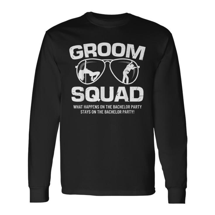 Groom Squad Bucks Groom Groomsmen Bachelor Party Long Sleeve T-Shirt