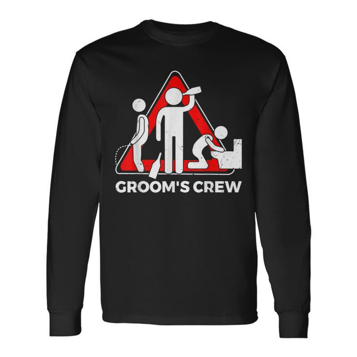 Grooms Crew Groom Groomsmen Bachelor Party Long Sleeve T-Shirt