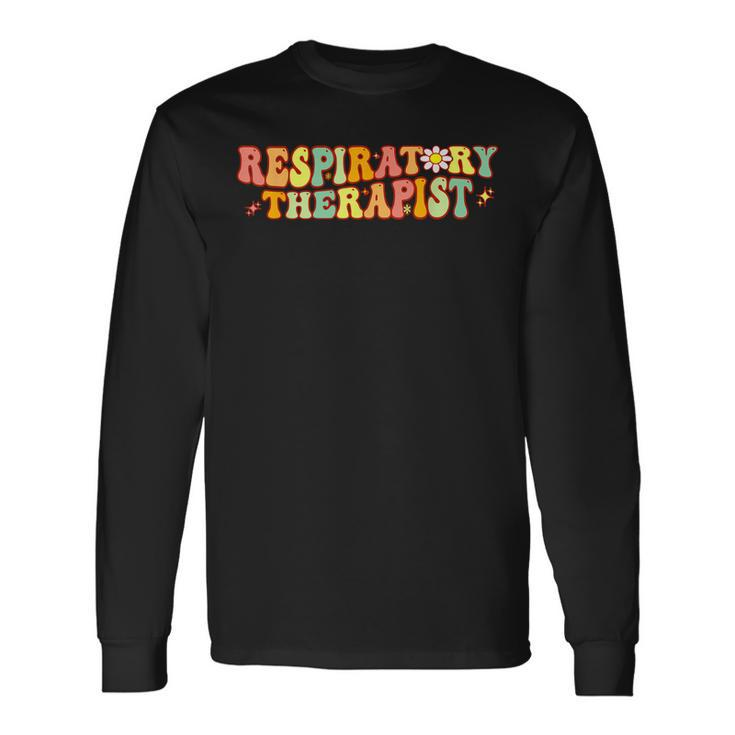 Groovy Respiratory Therapy Rt Therapist Rt Care Week Long Sleeve T-Shirt T-Shirt