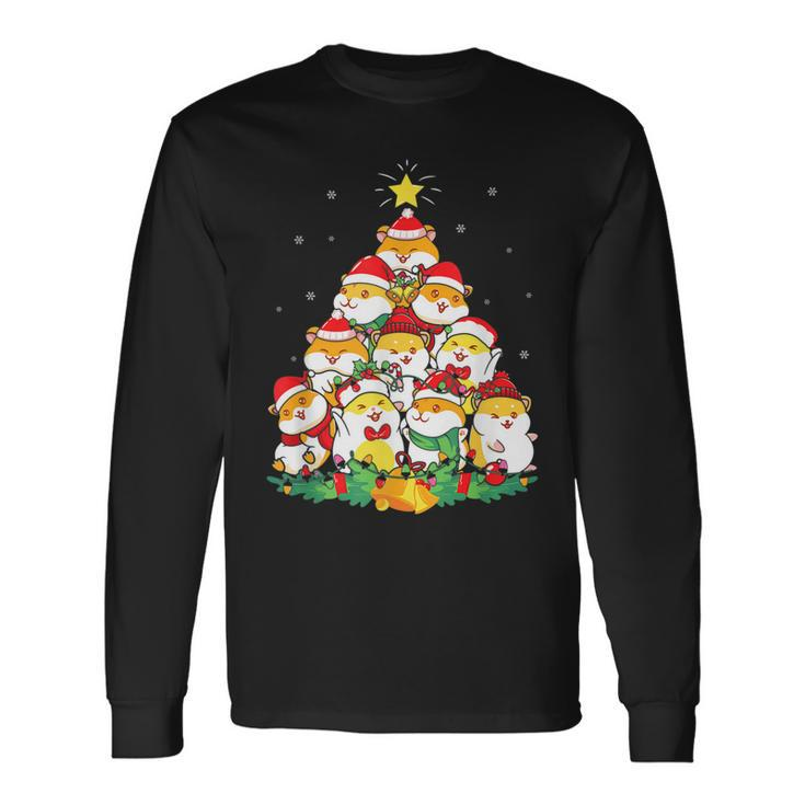 Guinea Pig Christmas Tree Ornament Decor Funny Xmas Pajamas  Men Women Long Sleeve T-shirt Graphic Print Unisex