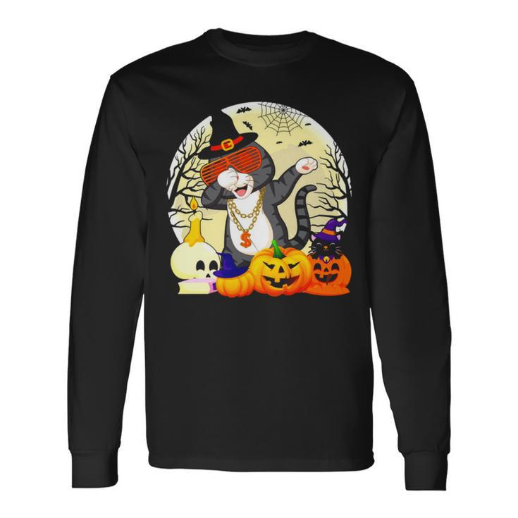 Halloween Cat Dad V2 Long Sleeve T-Shirt T-Shirt