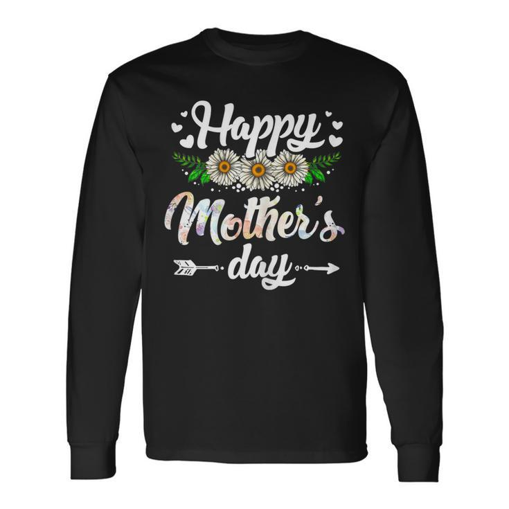 Happy 2023 Cute Floral Mom Grandma Long Sleeve T-Shirt T-Shirt