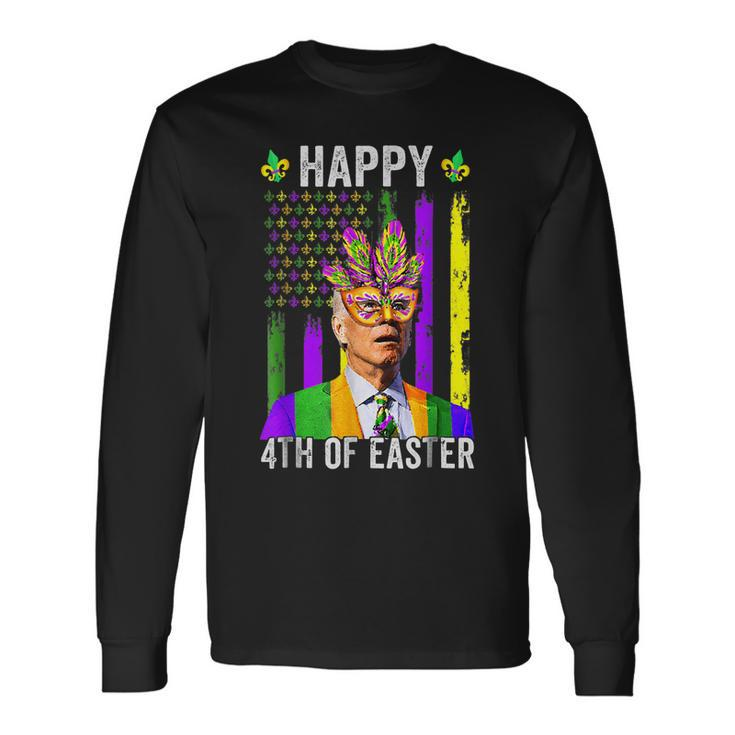 Happy 4Th Of Easter Joe Biden Mardi Gras Shenanigans V2 Long Sleeve T-Shirt