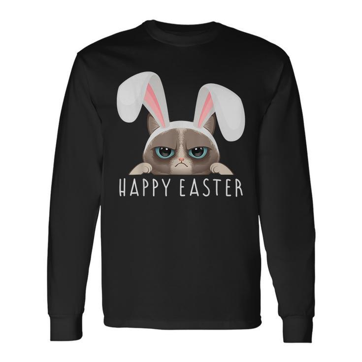 Happy Easter Bunny Pajama Dress Cat Party Rabbit Ears Long Sleeve T-Shirt T-Shirt