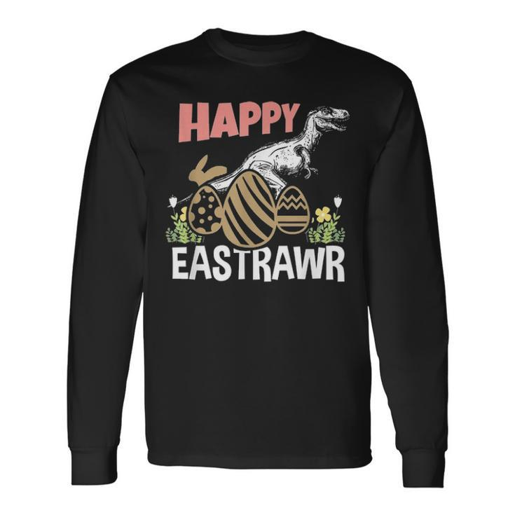 Happy Eastrawr Easter Dinosaur Rex Egg Hunt Basket Bunny V2 Long Sleeve T-Shirt