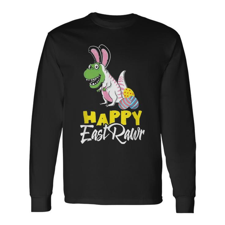Happy Eastrawr Easter Dinosaur Rex Egg Hunt Basket Bunny V3 Long Sleeve T-Shirt