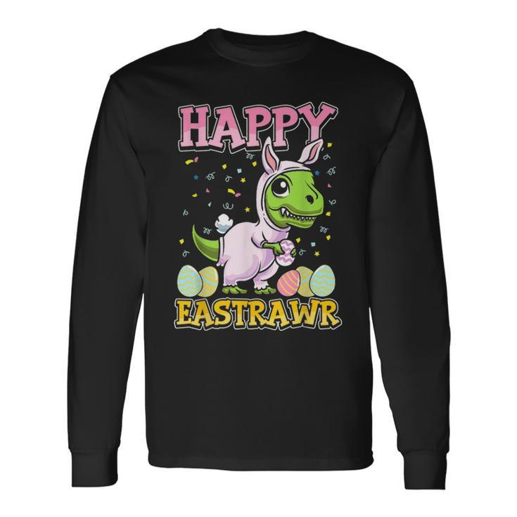 Happy Eastrawr Rex Dinosaur Easter Bunny Egg V3 Long Sleeve T-Shirt