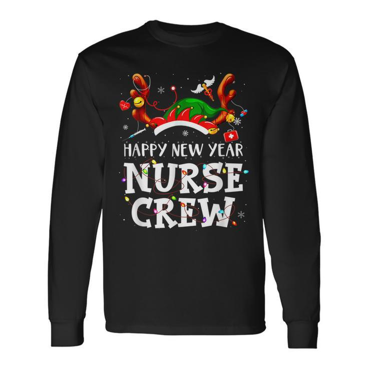 Happy New Year Nurse Crew Santa Favorite Nurse Christmas  Men Women Long Sleeve T-shirt Graphic Print Unisex