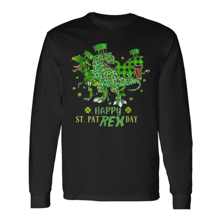 Happy St Pat Rex Day Dinosaur St Patricks Day Long Sleeve T-Shirt