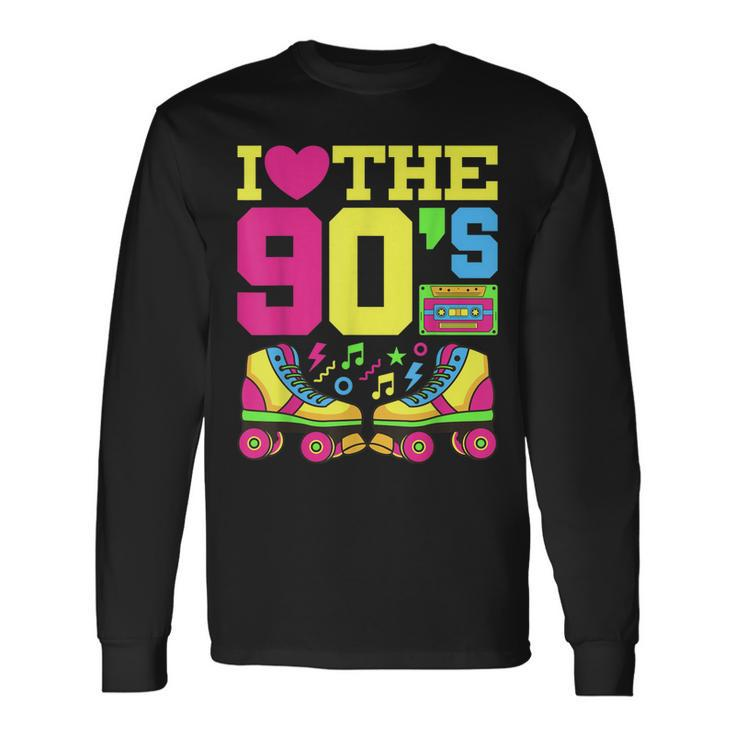 Heart 90S 1990S Fashion Theme Party Outfit Nineties Costume Long Sleeve T-Shirt