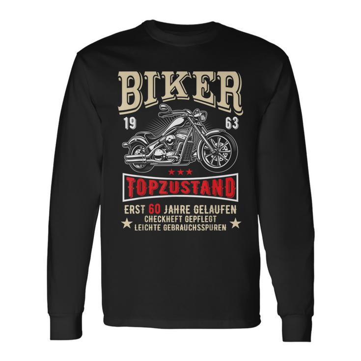 Herren 60 Geburtstag Mann Biker Geschenk Witzig Motorrad 1963 Langarmshirts Geschenkideen