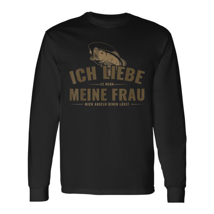 Herren Angler Und Ehemann Spruch Ich Liebe Es Angeln Zu Gehen Langarmshirts Geschenkideen