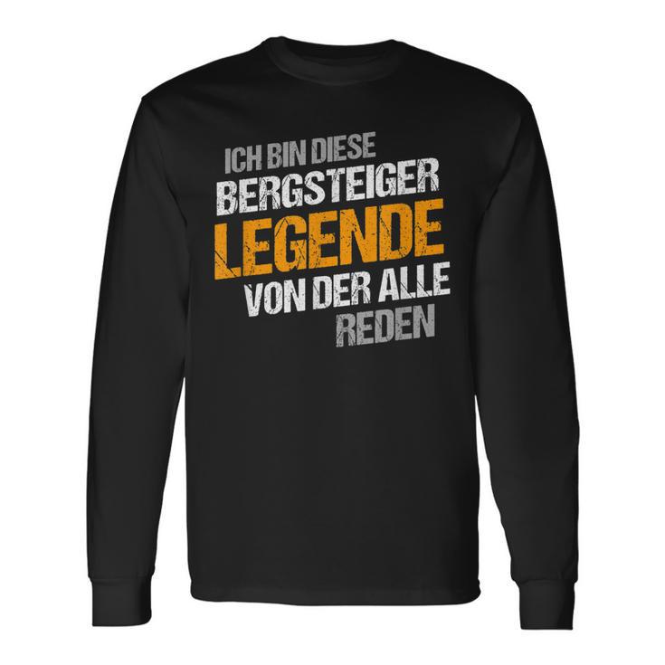 Herren Bergsteiger Lustig Spruch Legende Berge Witzig Langarmshirts Geschenkideen