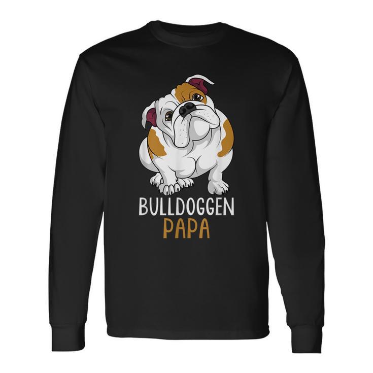 Herren Bulldoggen Papa Hundehalter Englische Bulldogge Langarmshirts Geschenkideen