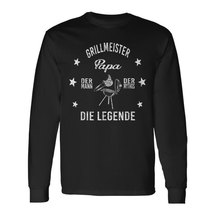 Herren Grillmeister Papa Die Legende Langarmshirts Geschenkideen