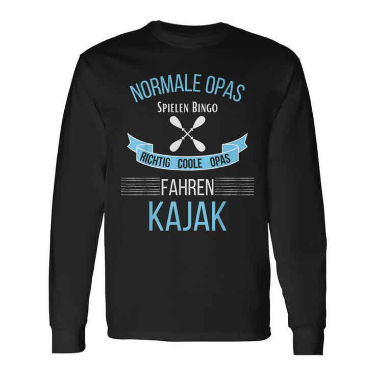 Herren Kajak Opa Paddel Wassersport Kanu Kayak Kajakfahrer Langarmshirts Geschenkideen