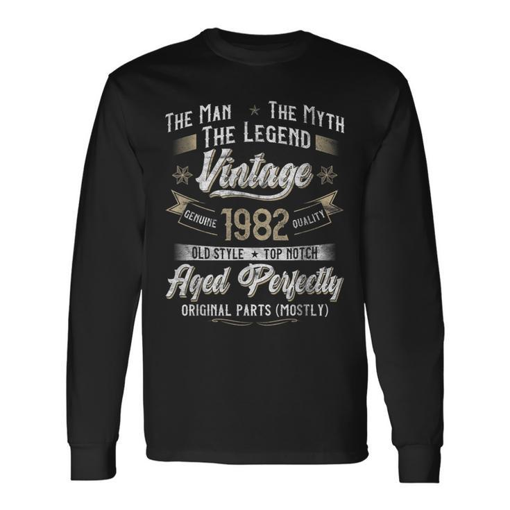 Herren Langarmshirts 41. Geburtstag - Mythos & Legende 1982 Vintage Design Geschenkideen