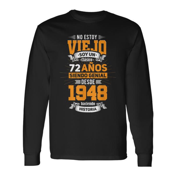 Herren Langarmshirts 72. Geburtstag Papa 2020, Spanisches Spruchdesign Geschenkideen