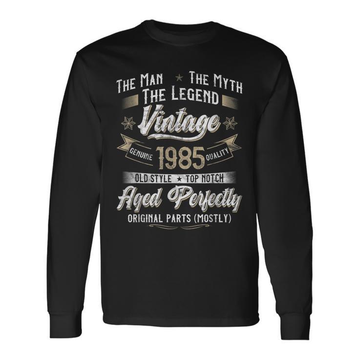 Herren Langarmshirts zum 38. Geburtstag 1985 Vintage, Mann Mythos Legende Geschenkideen