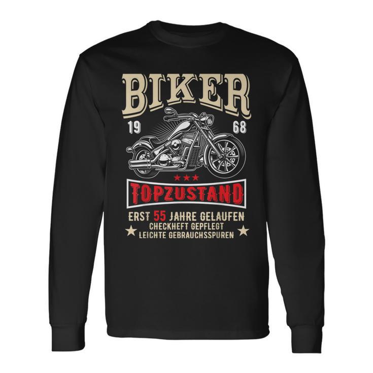 Herren Langarmshirts zum 55. Geburtstag, Motorrad V2 1968, Lustig für Biker Geschenkideen