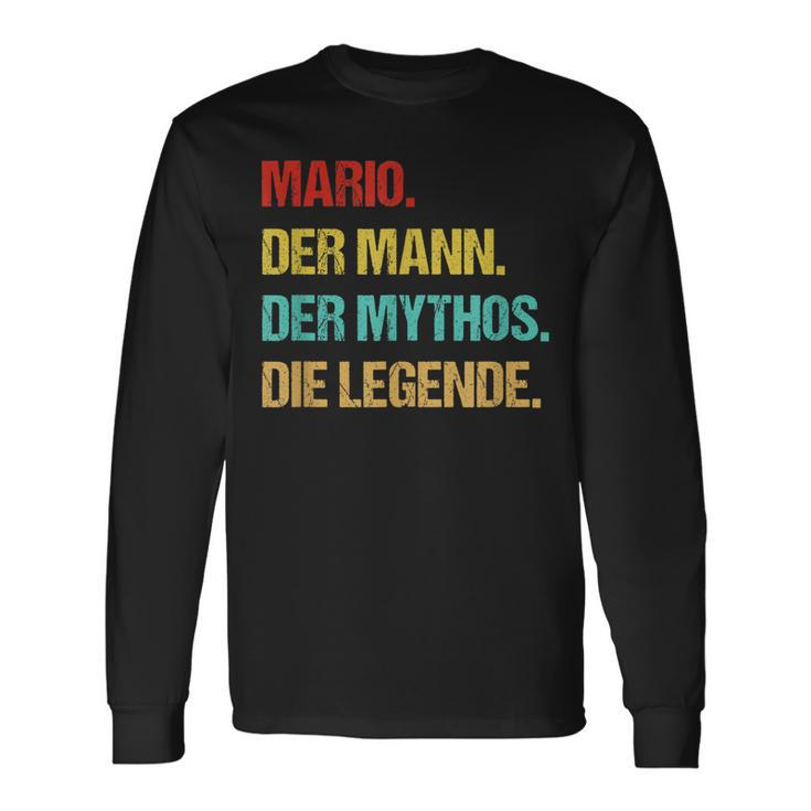 Herren Mario Der Mann Der Mythos Die Legende Langarmshirts Geschenkideen