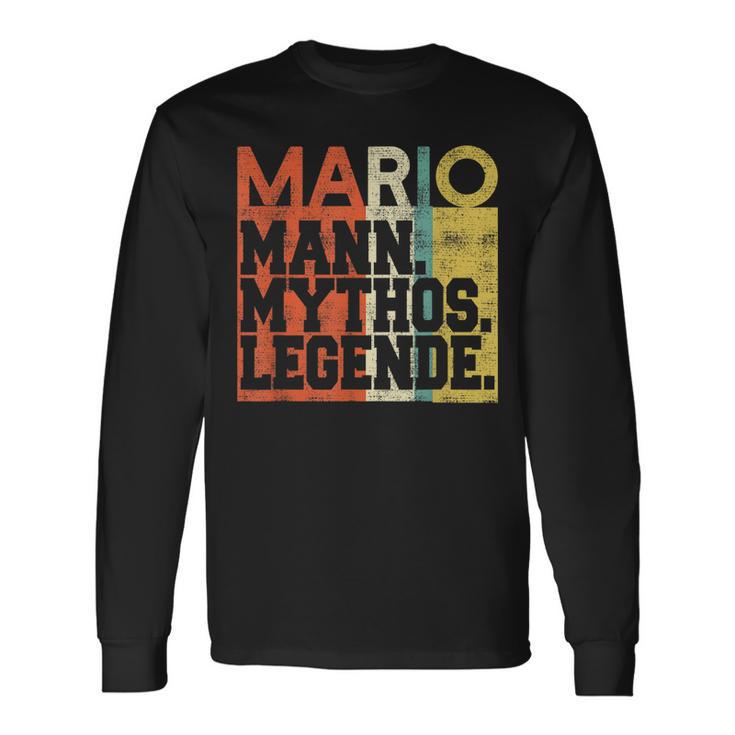 Herren Retro Mario Mann Mythos Legende Geburtstag Geschenk Langarmshirts Geschenkideen