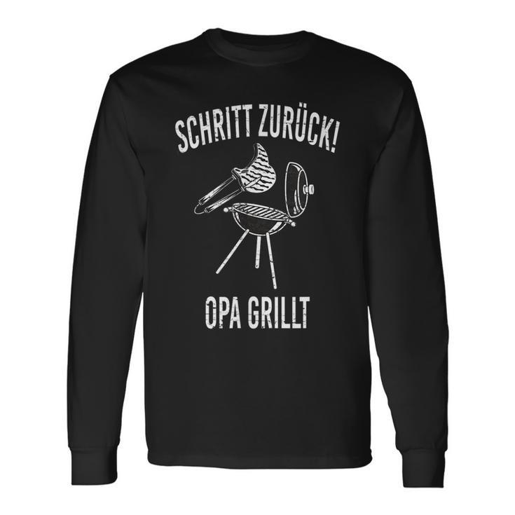 Herren Schritt Zurück Opa Grillt Langarmshirts Geschenkideen