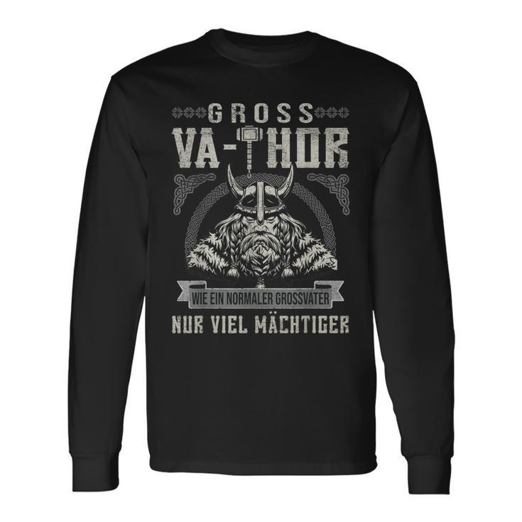 Herren Vathor Groß-Vathor Wikinger Opa Vatertag Großvater Langarmshirts Geschenkideen