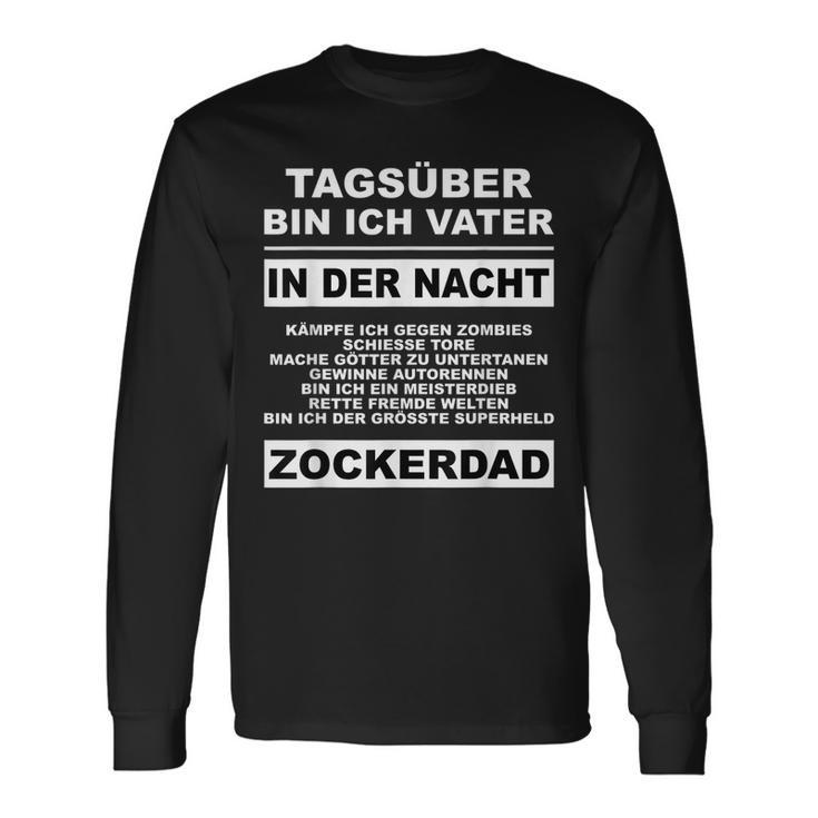 Herren Zockerdad Pc Spiele Gaming Zocken Konsole Langarmshirts Geschenkideen