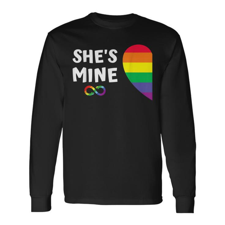 Im Hers Shes Mine Matching For Pride Lesbian Couples Lgbtq Long Sleeve T-Shirt T-Shirt