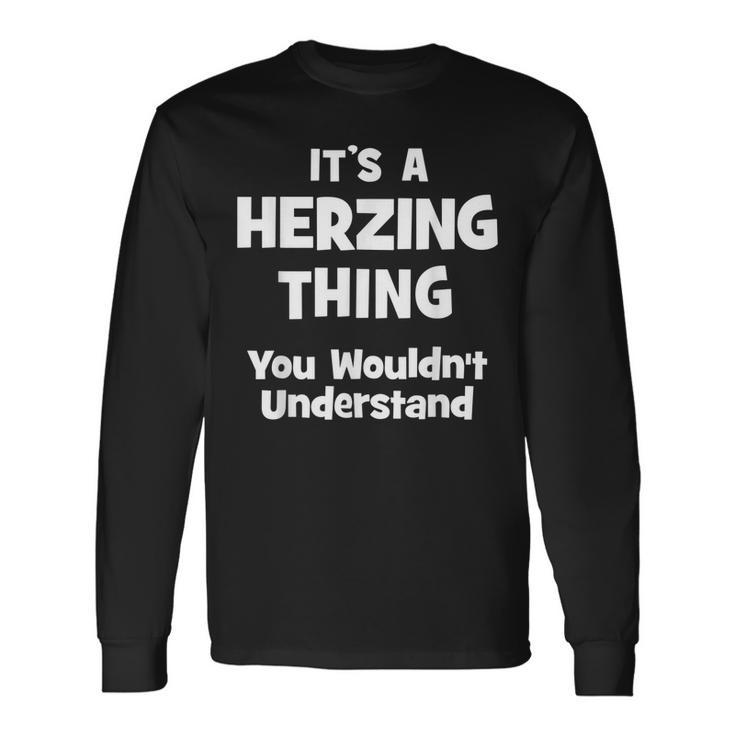 Herzing Thing College University Alumni Long Sleeve T-Shirt - Seseable