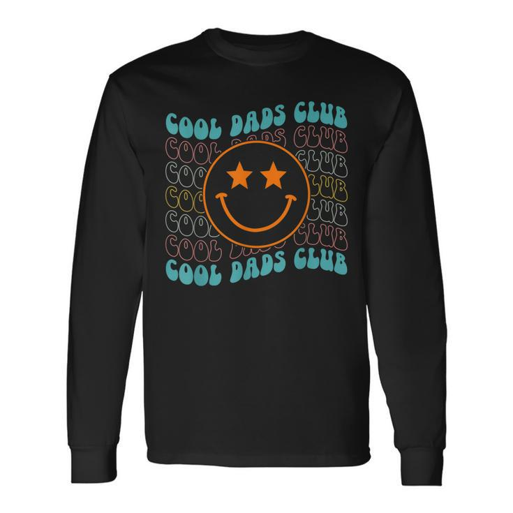 Hippie Face Cool Dads Club Retro Groovy Fathers Day Long Sleeve T-Shirt
