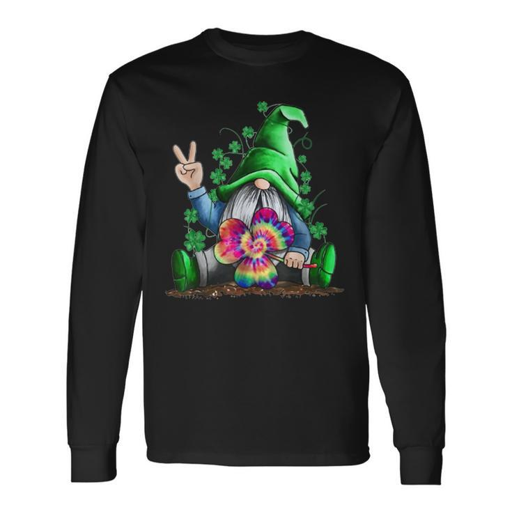 Hippie Gnomes Hippie Clover St Patricks Day Long Sleeve T-Shirt T-Shirt