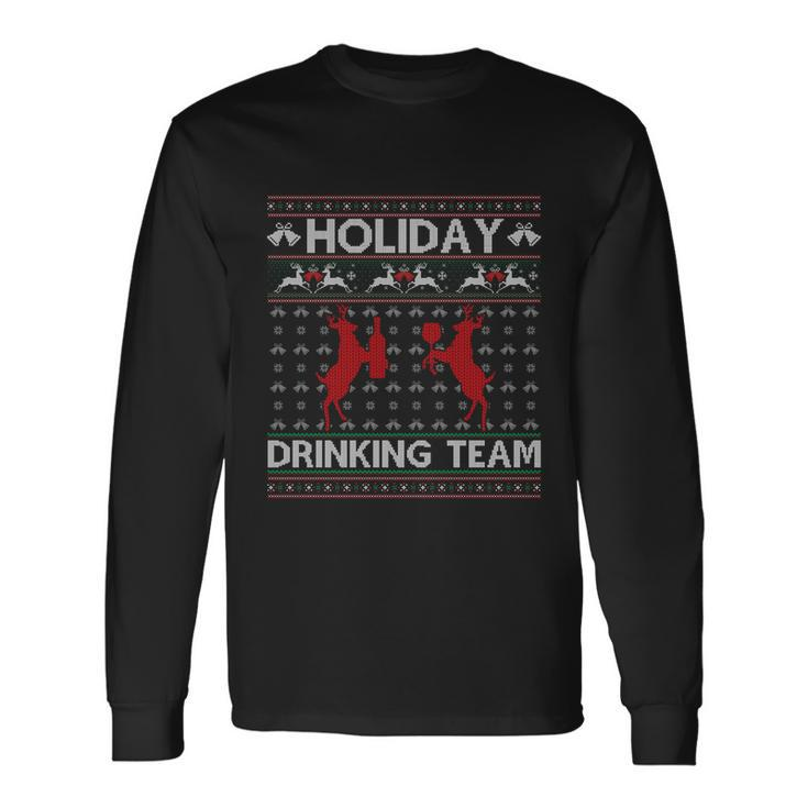 Holiday Ing Team Reindeer Ugly Christmas Sweater Long Sleeve T-Shirt