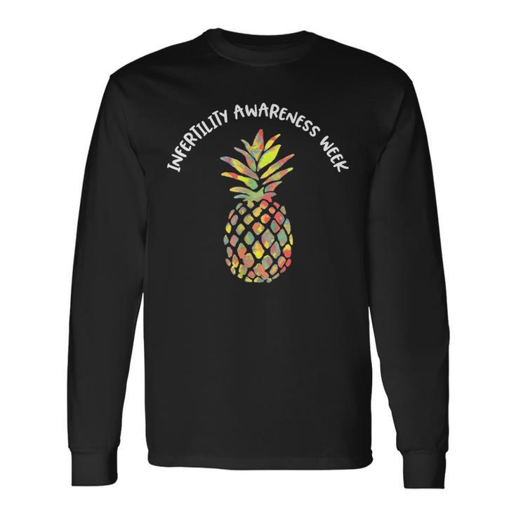 Hope Pineapple We Wear Orange Infertility Awareness Week Long Sleeve T-Shirt T-Shirt
