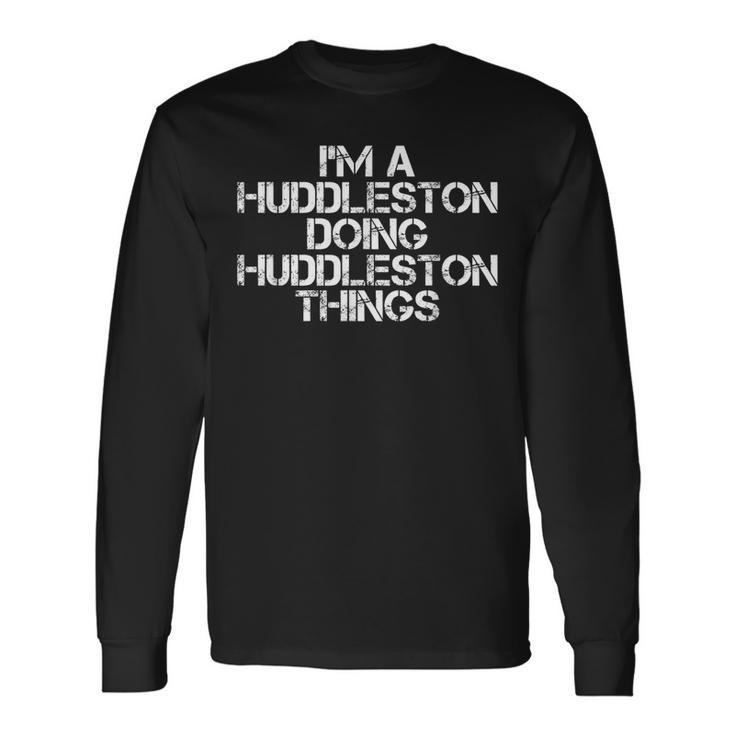 Huddleston Surname Tree Birthday Reunion Long Sleeve T-Shirt