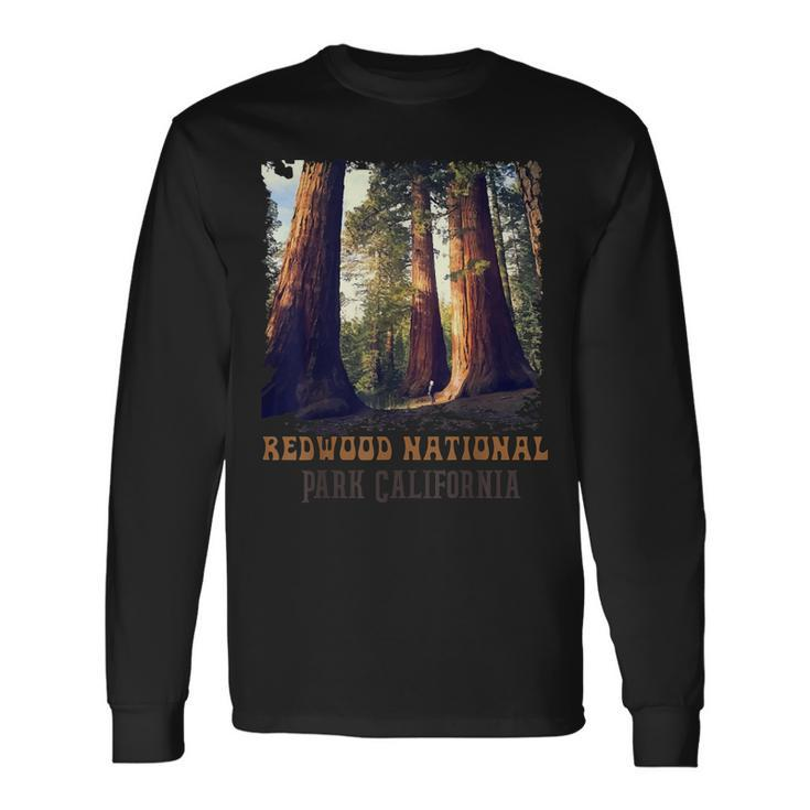 Humboldt Redwoods Retro Us California State Vintage Parks Long Sleeve T-Shirt T-Shirt