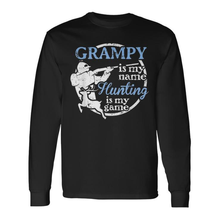 Hunting Grampy Fathers Day Or Grandpa Hunter Long Sleeve T-Shirt